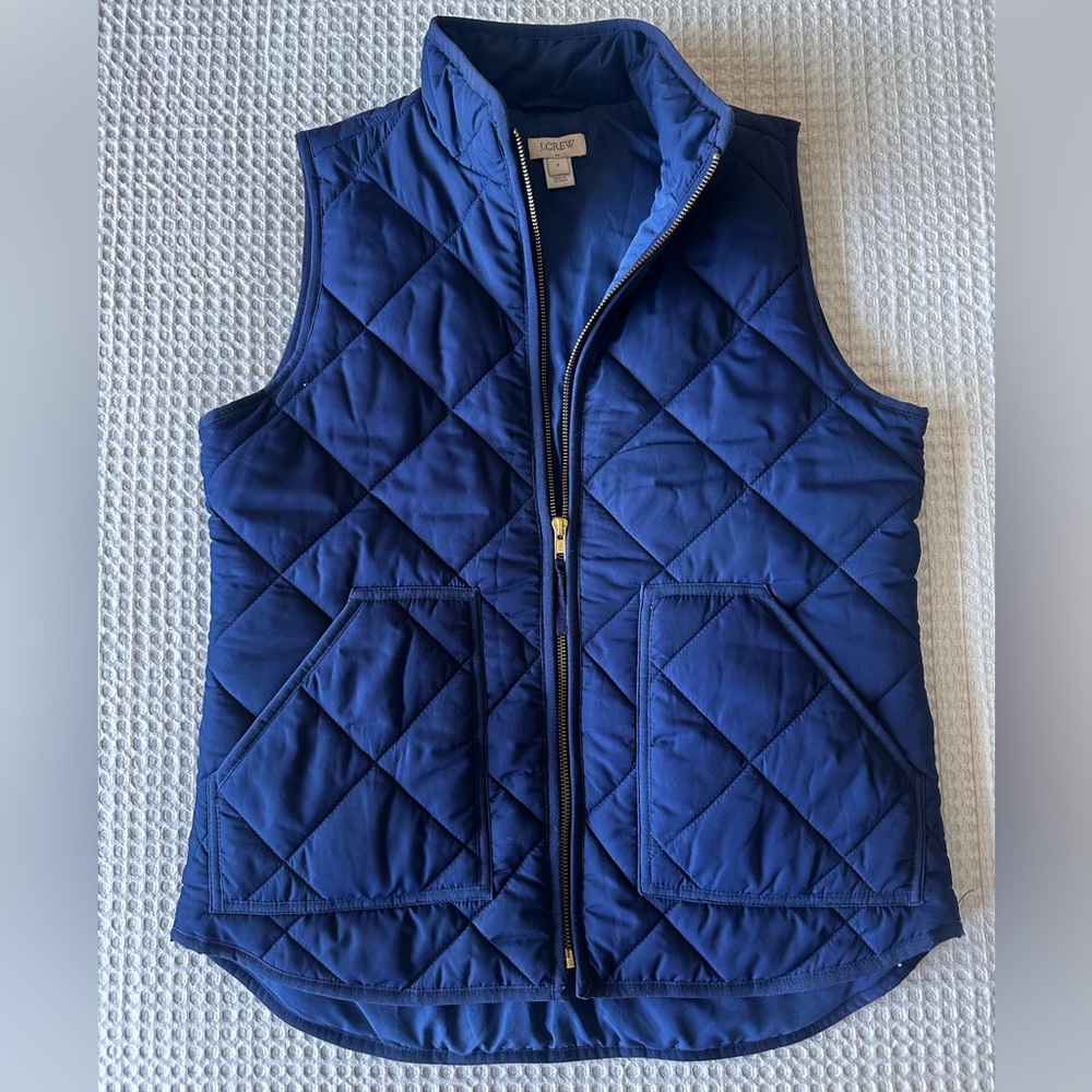 J.Crew Deep Blue Quilted Vest